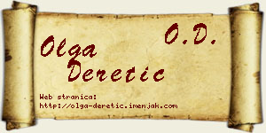 Olga Deretić vizit kartica